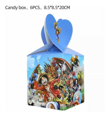 6 Cajas Dulces Cumpleaños One Piece Luffy