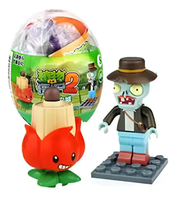 Figura Bloques Construcion Plantas Vs Zombies Pvz050115 8cm1