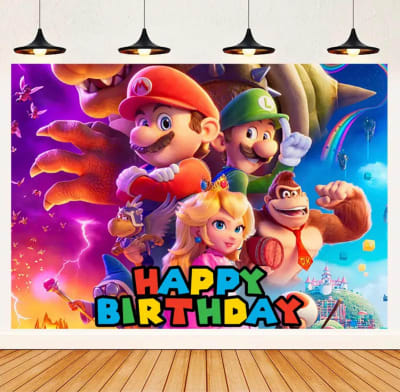 Tela De Fondo Decoración Super Mario Bros Movie 2023 Vinilo