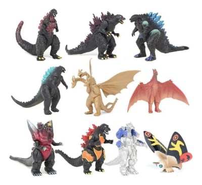 Set 10 Figuras Kaiju Godzilla Pvc Coleccion 5 A 10 Cm Fans