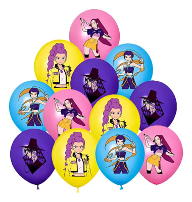 Globos Cumpleaños Kpop Huntrix Demon Hunter X12 Rumi Mira Zo