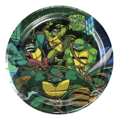 Pack 10 Platos Tortugas Ninja 18cm Fiesta Cumpleaños1
