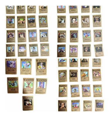 Set 55 Sticker Diseño One Piece 5.5x4 Cm Fans