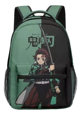 Mochila Escolar Tanjiro Demon Slayer 18l Notebook 15 Pulg,
