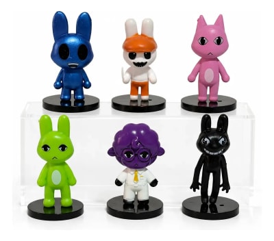 Set 6 Figuras Animal Hospital Pvc 9 Cm Sombras Anomality