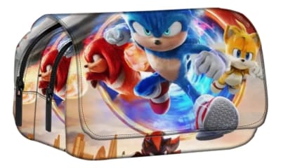 Estuche Lapiz Team Sonic 3 Y Shadow Tails Knuckles Robotnic