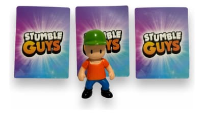 Figura Skin Mr. Stumble Guys 7 Cm + 3 Tarjetas Al Azar