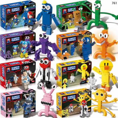Set 8 Personajes Bloques Construccion Rainbow Friends Cajas