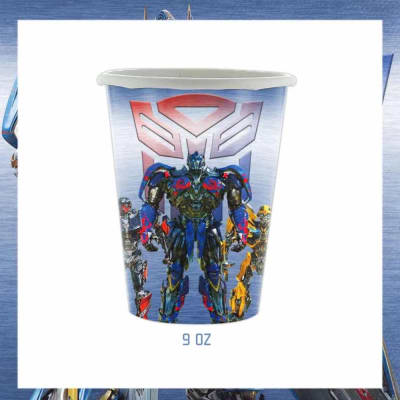 Pack 10 Vasos Transformer Cumpleaños Diseño Fiestas Niños