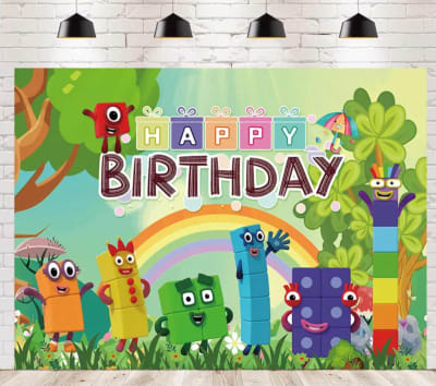 Tela De Fondo Decoración Numberblocks Fiestas Niños1