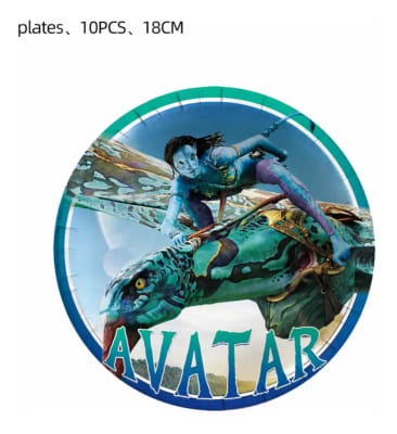 Pack 10 Platos Desechables Cumpleaños Avatar