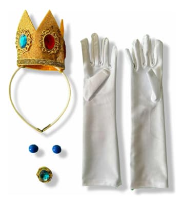 Guantes Corona Aros Cosplay Princess Peach Mario Movie 2023