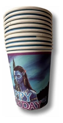 Pack 10 Vasos Desechables Cumpleaños Avatar Decoración1