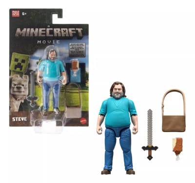 Figura De Acción Minecraft Steve Movie 10cm Y 12 Pts Articul