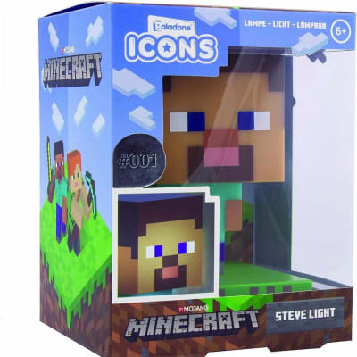 Lámpara Led Decoracion Minecraft Steve Icon Light Paladone1