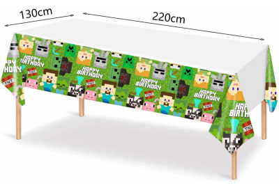Mantel Cumpleaños Minecraft Decoración Fiestas Niños1