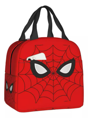 Lonchera Escolar Diseño Completo Spider Man Con Aislante Ter1