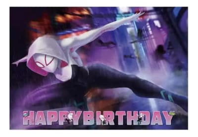 Tela De Fondo Decoración Cumpleaños Spider Woman Gwen Stacy1