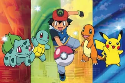 Tela De Fondo Vinilo Fiestas Niños Pokemon Ash Pikachu Otros