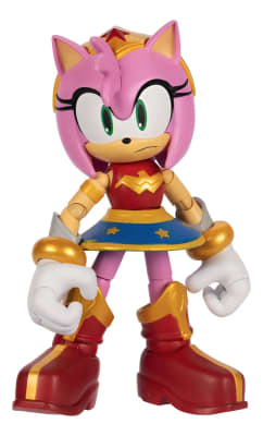 Amy Wonder Woman Dc X Sonic Figura Articulada 12.5 Cm Oficia
