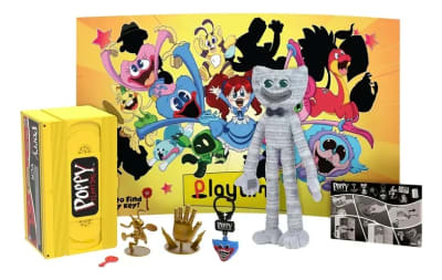 Peluche Sorpresas Poppy Playtime Oficial Diseño Vhs Caja1