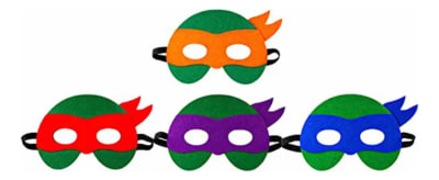 Set 4 Antifaz Tortugas Ninja Cumpleaños Mascaras Fiestas1