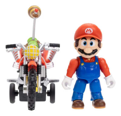 The Super Mario Galaxy Movie Mario Con Motocicleta Retráctil