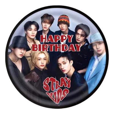 Pack 10 Platos Stray Kids Stay Cumpleaños 23 Cm Carton Fans