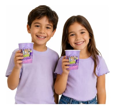 Pack 10 Vasos Desechables Katseye Kpop 300cc Carton Fans