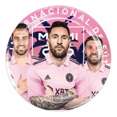 Pack 10 Platos Cumpleaños Lionel Messi Inter Miami Decoracin