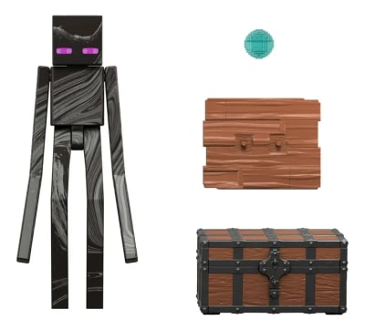 Figura Enderman Minecraft Movie Con Cofre Y Perla 13cm Orign