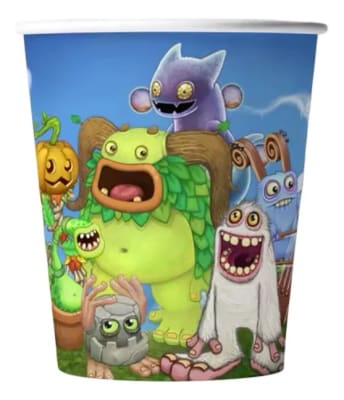 Pack 10 Platos Diseño My Singing Monster Cumpleaños Cotillon1