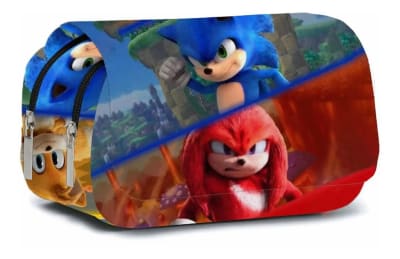 Estuche Escolar Lápices Diseño Sonic Tail Knuckles1