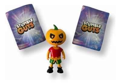 Figura 10cm Jack Lantern Stumble Guys + 2 Tarjetas Al Azar