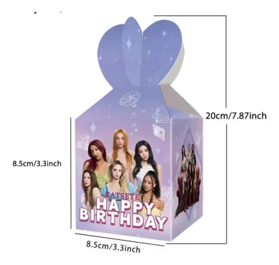 Pack 6 Cajas Dulces Cumpleaños Katseye Kpop 20 Cm Carton