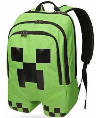 Mochila Minecraft Estilo Creeper (45x30x16 Cm) Mojang Licenc