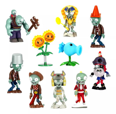 Figuras Plantas Vs Zombie Calidad Diseño 11cm Aprox 10 Uds