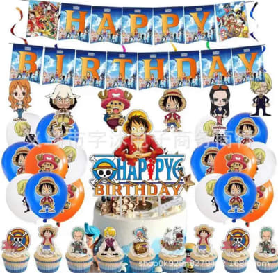 Kit Globos Cumpleaños Luffy One Piece Decoracion