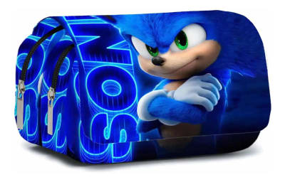 Estuche Escolar Lápices Diseño Sonic 21