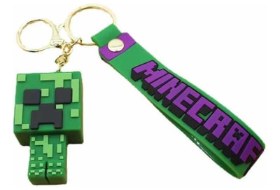 Llavero Goma Diseño Crepper De Minecraft Niños 5.5 Cm1