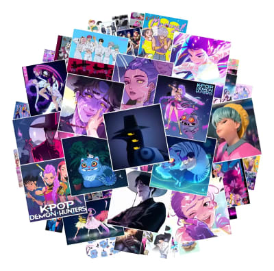 Set 50 Stickers Guerreras Kpop Demon Hunter Set Saja Boys1
