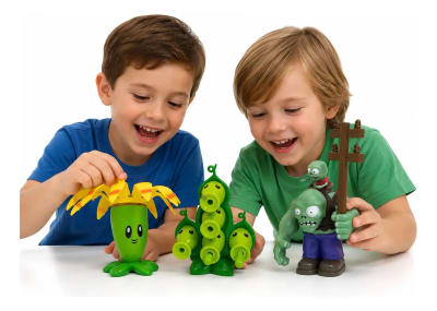 Set Figuras Plantas Vs Zombies Lanzadoras Zombie Pvc Abs1