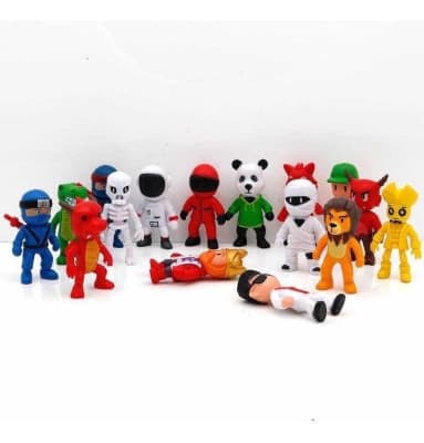 Pack 16 Figuras Stumble Guys 7 Cm Aprox Plástico Pvc