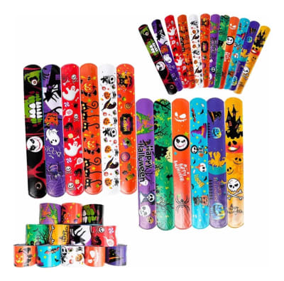 Pack 12 Pulseras Fiestas Halloween Niños Diversión