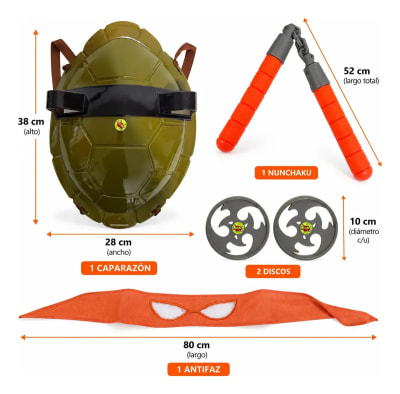 Cosplay Michelangelo Tortugas Ninja Infantil 5 Piezas1