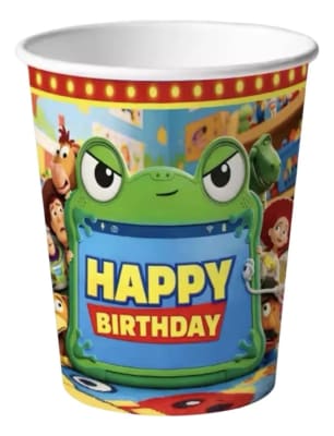 Pack 10 Vasos Toy Story 5 Cumpleaños Carton 300cc Fiestas