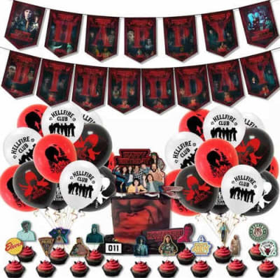 Kit Globos Stranger Things Temporada 4 Decoración Cumpleaños