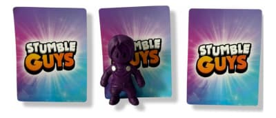 Figura 7cm Amethyst Stumble Guys + 3 Tarjetas Al Azar1