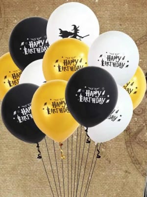 Pack 12 Globos Harry Potter 3 Diseños Cumpleaños Látex1