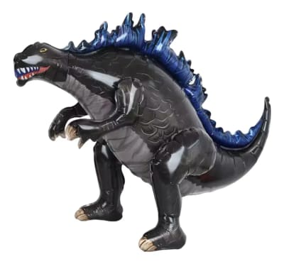 Globo 3d Godzilla Metalizado Foil 63cm Fiesta Armable Metalz Negro1